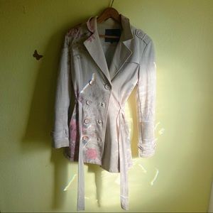 ✨Host Pick✨ Claude gerard Paris floral pea coat